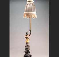 Blackamoor Candlestick Mounted Lamp